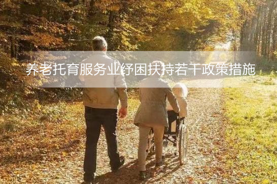 养老托育服务业纾困扶持若干政策措施